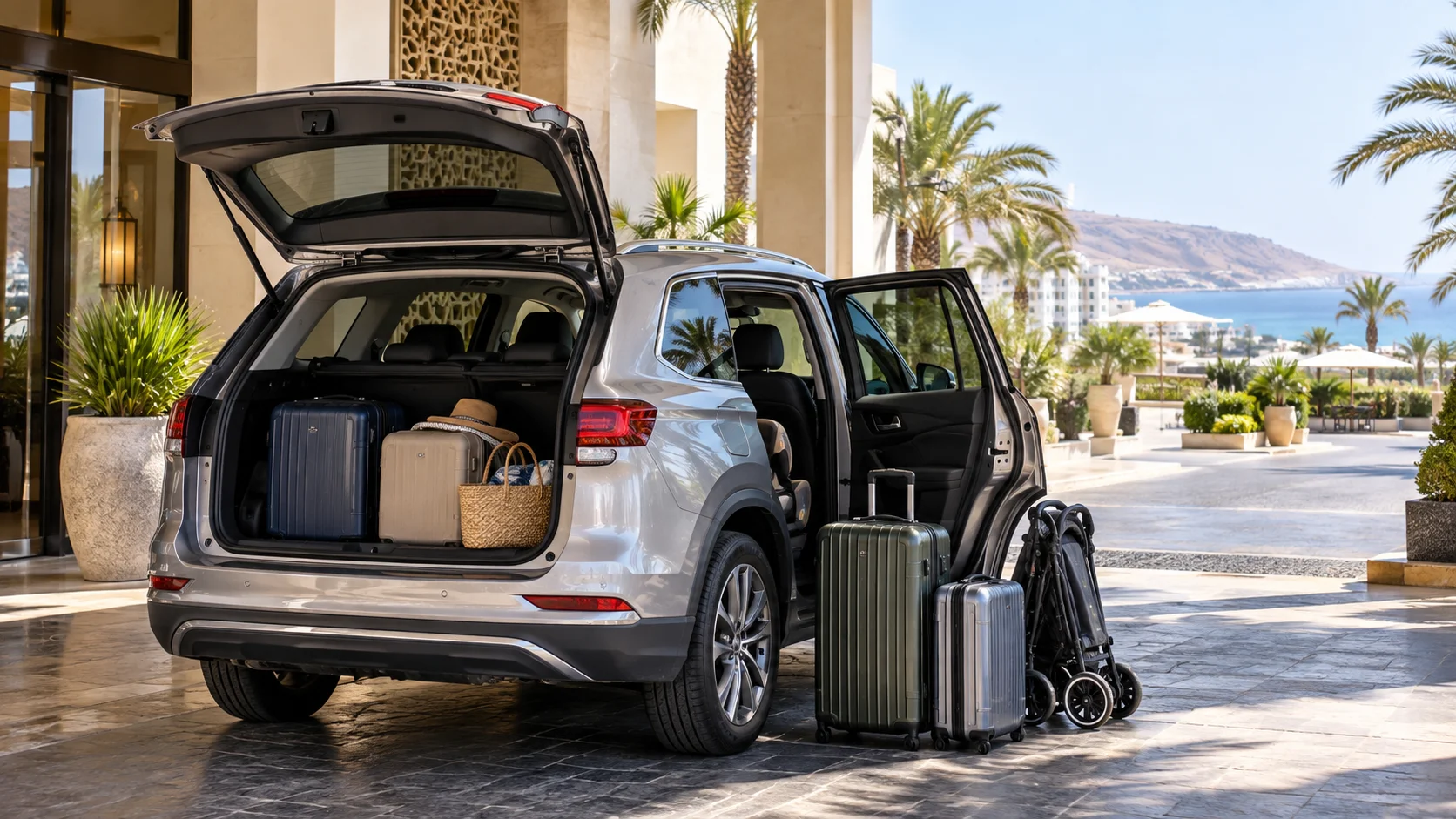 Agadir transfer met kinderwagen